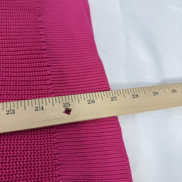 Talbots Sweater Womens 2X Pink Knit Pullover Pima Cotton Plus Size Pocket Cable - Picture 7 of 7